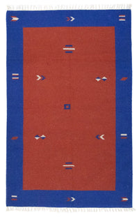 Kelim matta - trendig - 180 x 120 cm - röd