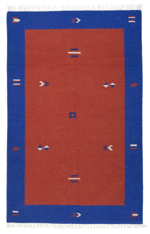 Kelim matta - trendig - 180 x 120 cm - röd