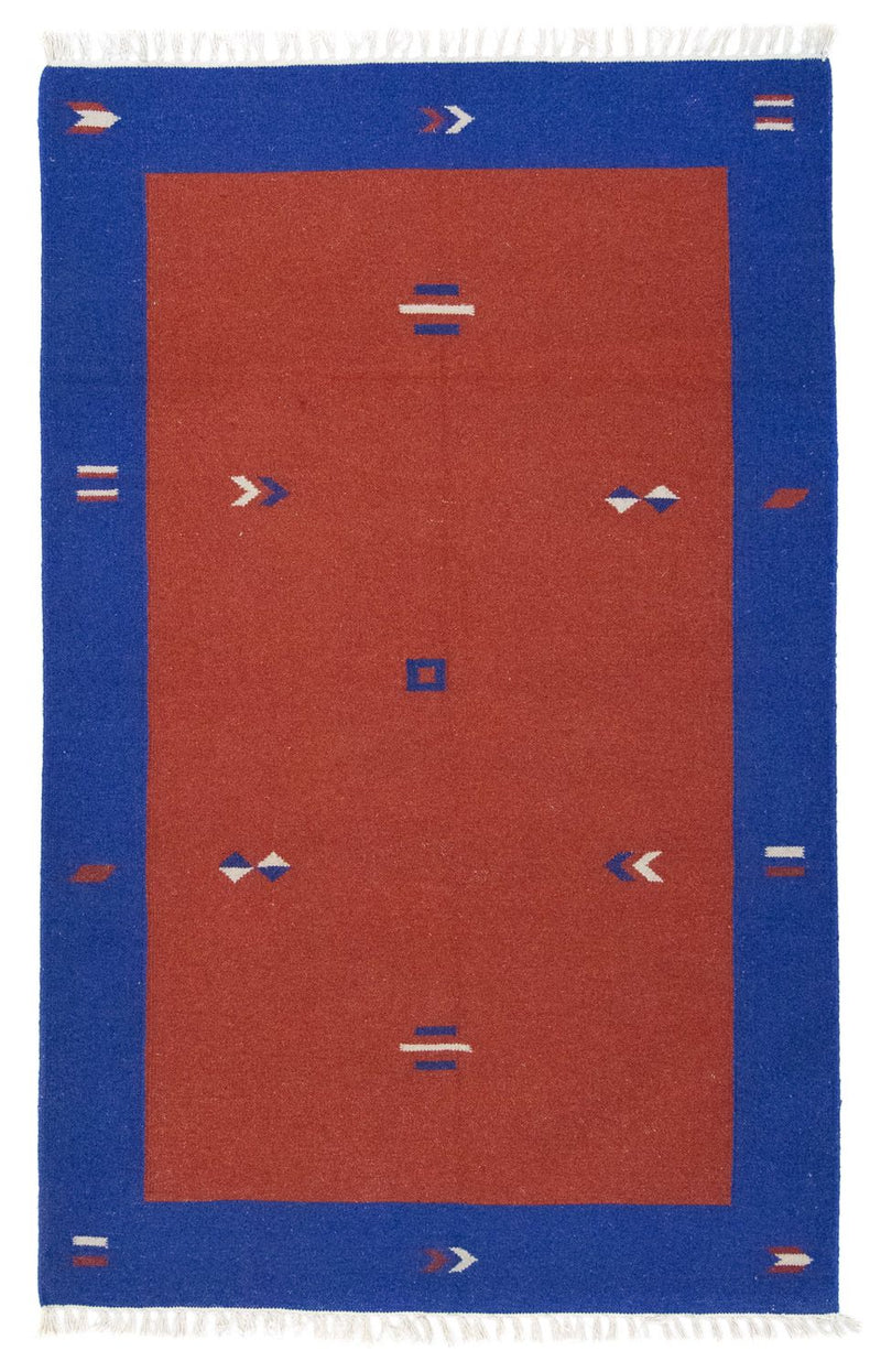 Kelim matta - trendig - 180 x 120 cm - röd