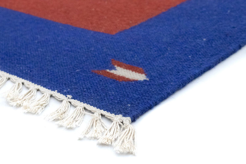 Kelim matta - trendig - 180 x 120 cm - röd