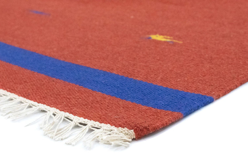 Kelim matta - trendig - 180 x 120 cm - röd
