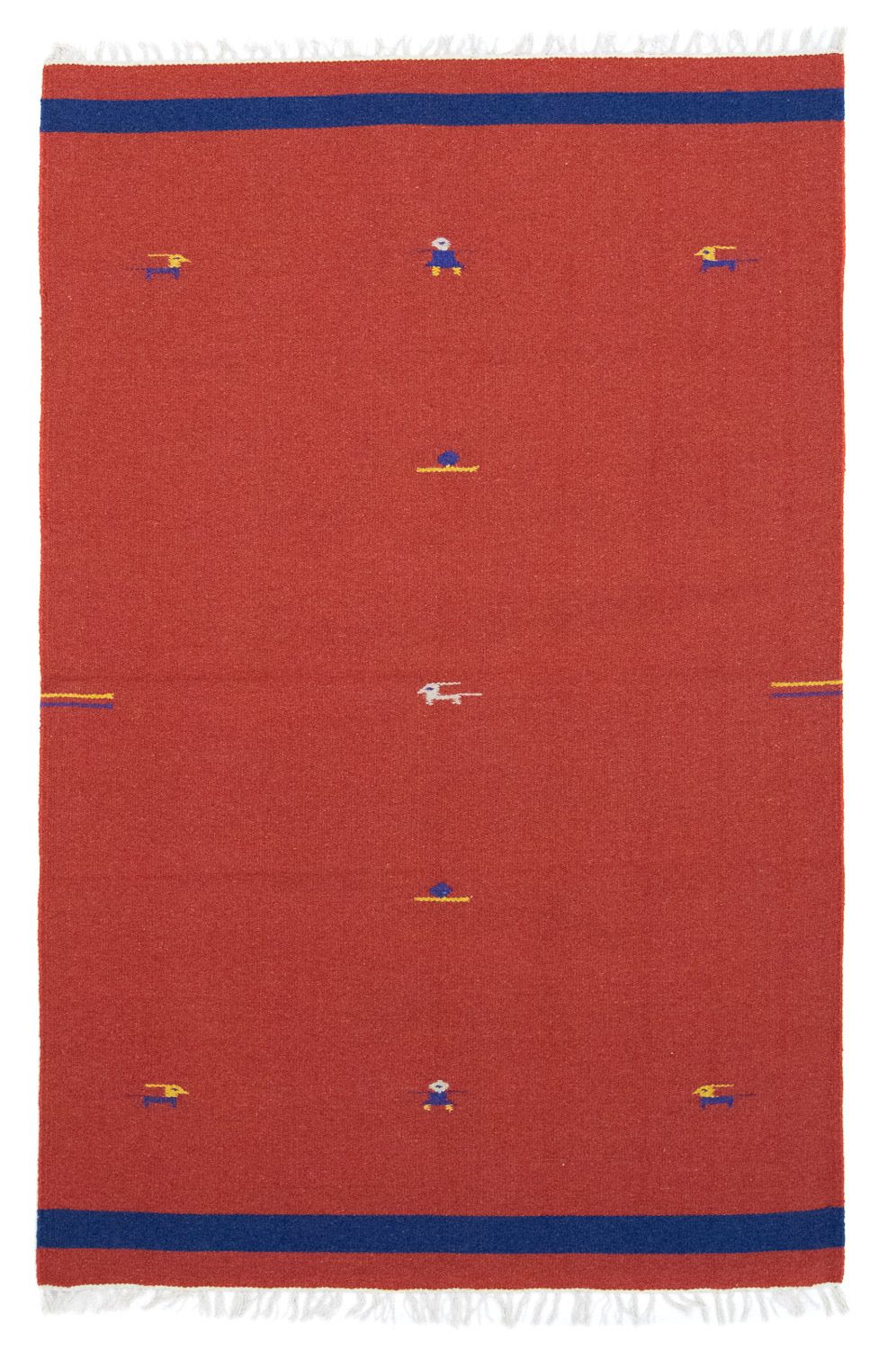 Kelim matta - trendig - 180 x 120 cm - röd