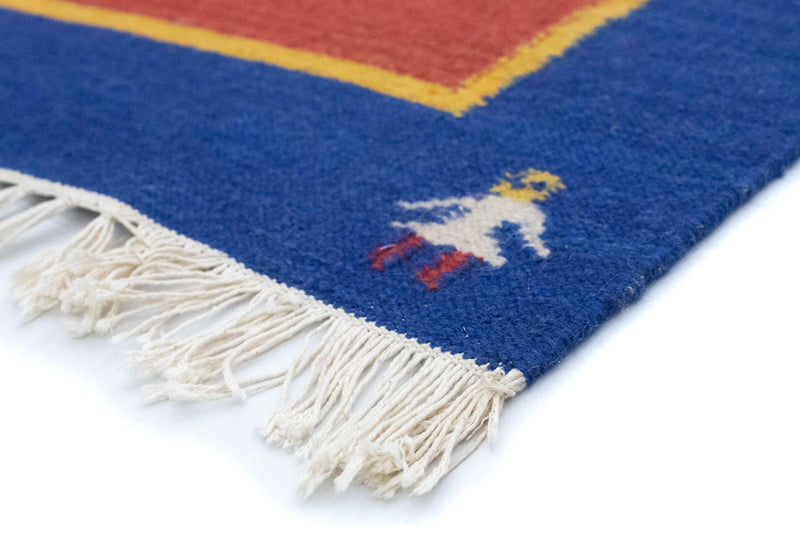 Kelim matta - trendig - 200 x 140 cm - orange