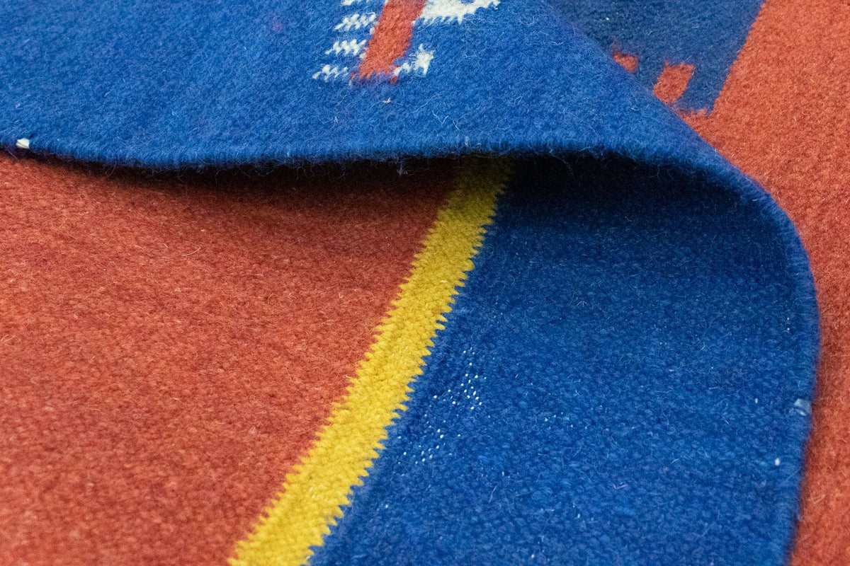 Kelim matta - trendig - 200 x 140 cm - orange