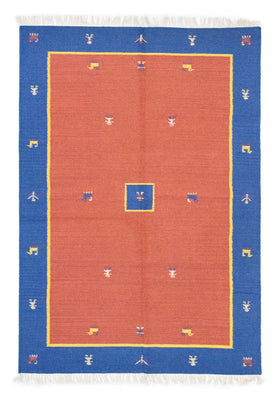 Kelim matta - trendig - 200 x 140 cm - orange