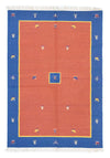 Modern kilim Mattan 140x200cm - Ullmatta - Rektangulär / Orange / 140 x 200 cm Rektangulär