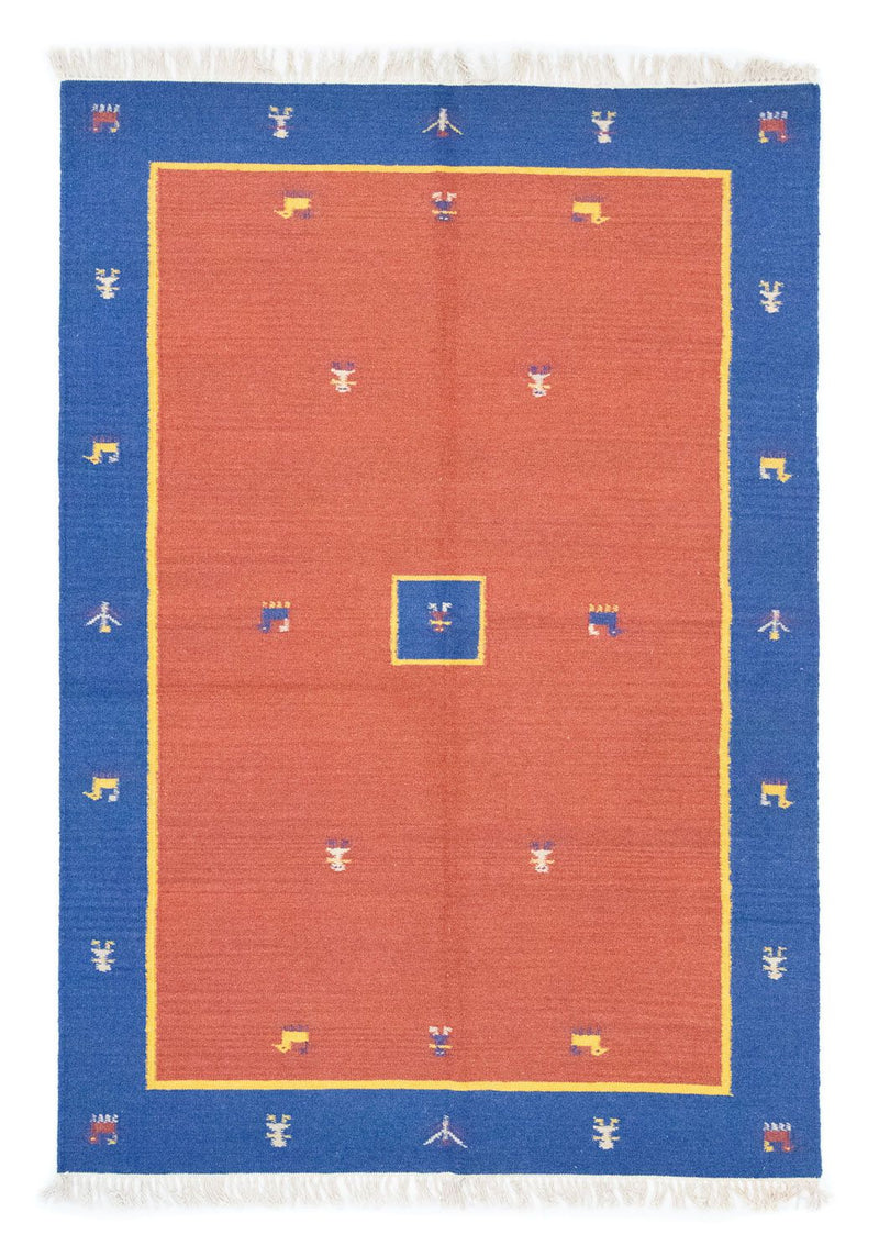 Kelim matta - trendig - 200 x 140 cm - orange