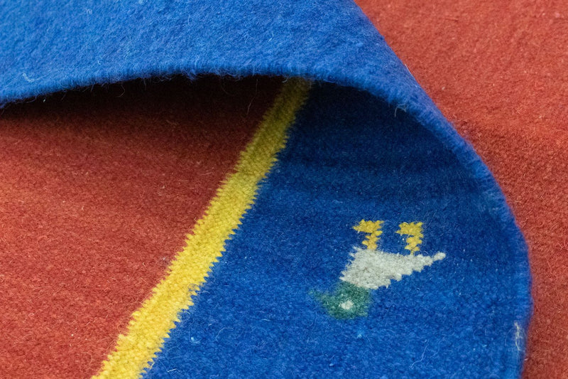 Kelim matta - trendig - 200 x 140 cm - röd