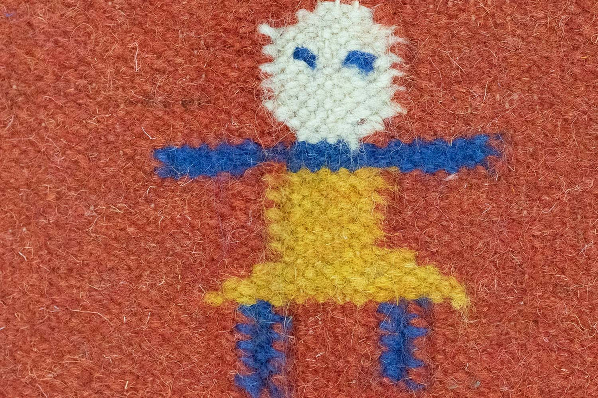 Kelim matta - trendig - 200 x 140 cm - orange