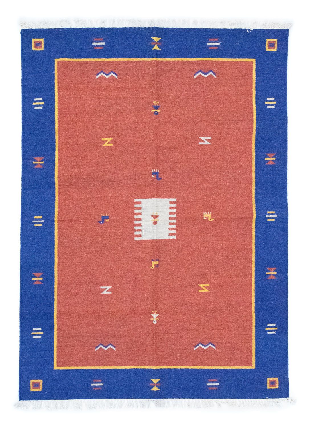 Kelim matta - trendig - 200 x 140 cm - röd