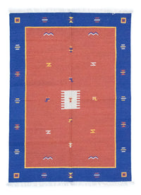 Kelim matta - trendig - 200 x 140 cm - röd