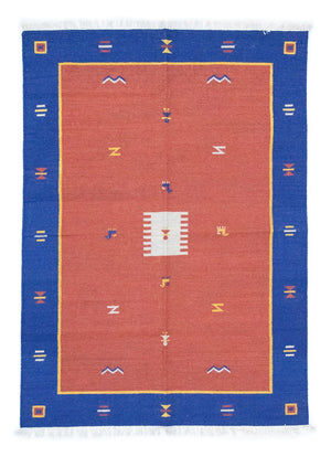 Kelim matta - trendig - 200 x 140 cm - röd