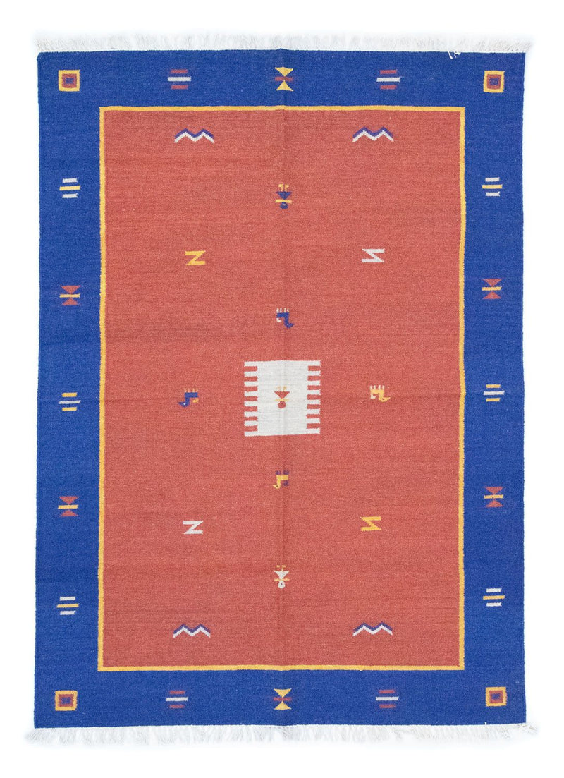 Kelim matta - trendig - 200 x 140 cm - röd