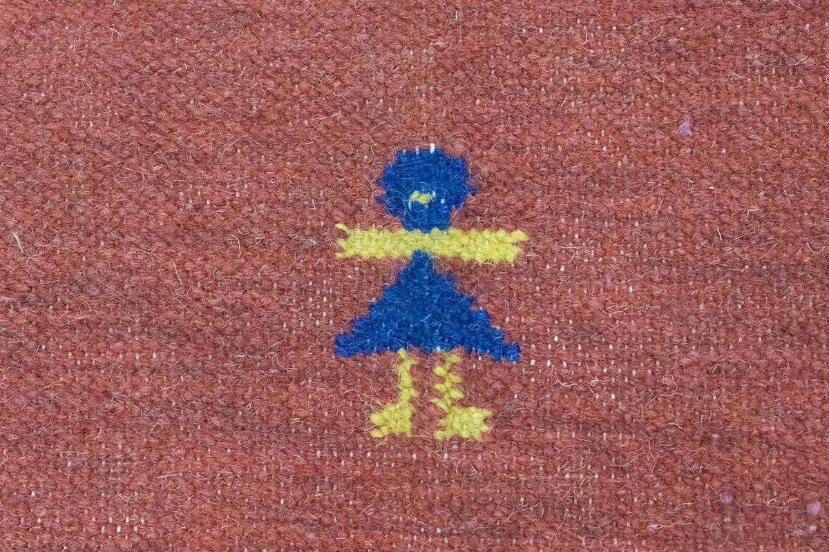 Kelim matta - trendig - 200 x 140 cm - röd