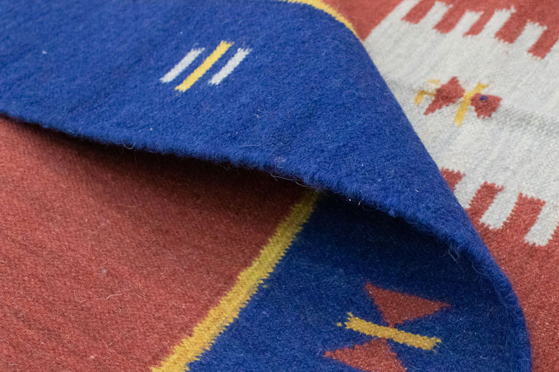 Kelim matta - trendig - 200 x 140 cm - röd