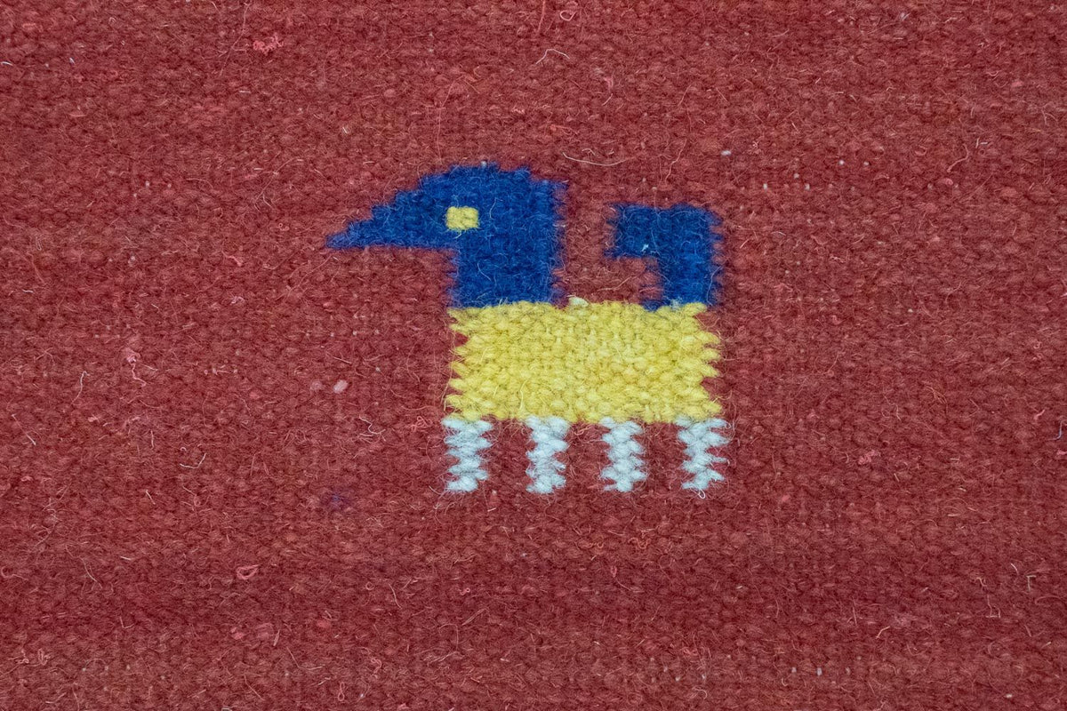 Kelim matta - trendig - 200 x 140 cm - röd