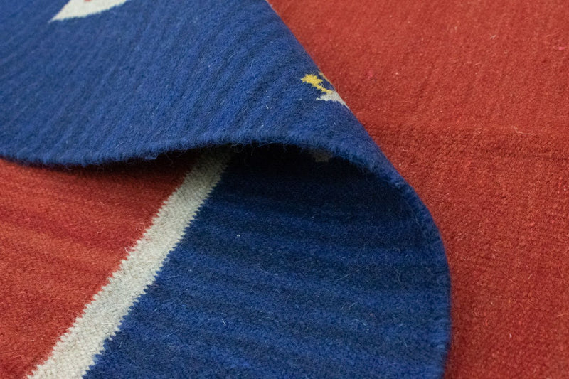 Kelim matta - trendig - 200 x 140 cm - röd