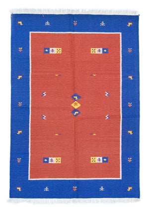 Kelim matta - trendig - 200 x 140 cm - röd