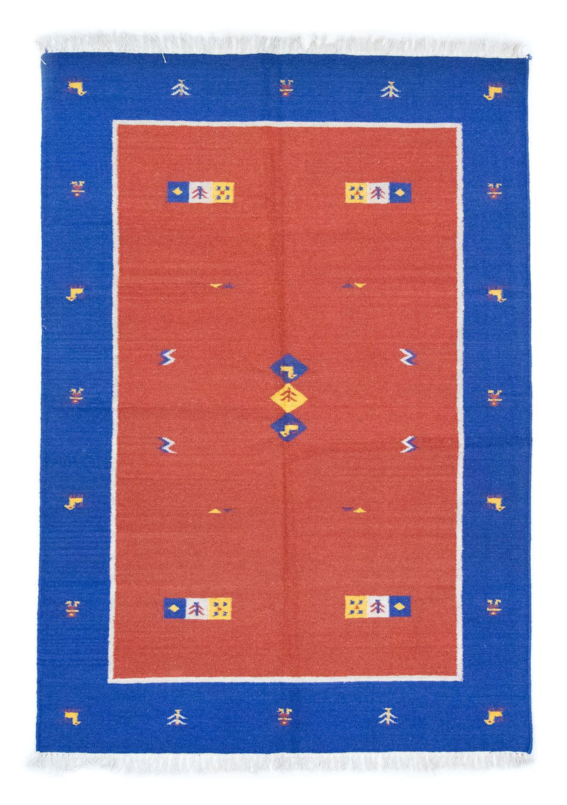 Kelim matta - trendig - 200 x 140 cm - röd