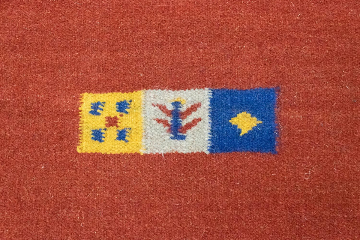 Kelim matta - trendig - 200 x 140 cm - röd