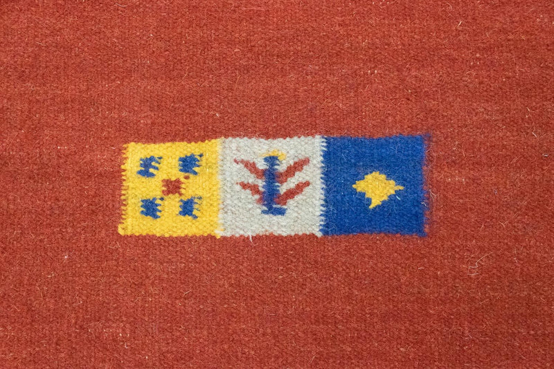 Kelim matta - trendig - 200 x 140 cm - röd