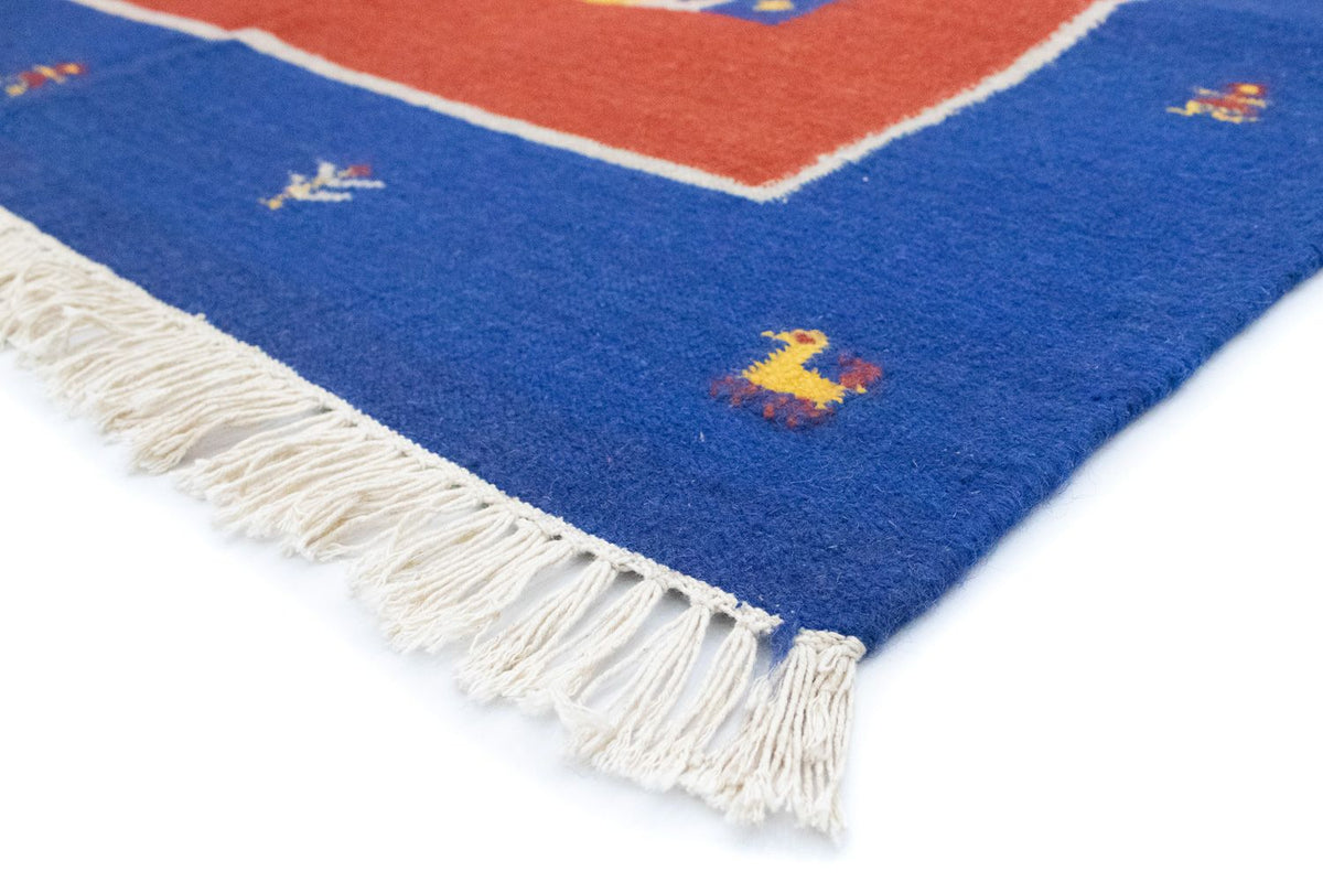 Kelim matta - trendig - 200 x 140 cm - röd