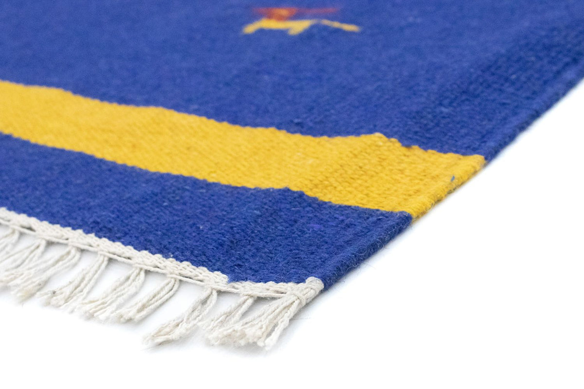 Kelim matta - trendig - 180 x 120 cm - blå