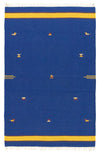 Modern kilim Mattan 120x180cm - Ullmatta - Rektangulär / Blå / 120 x 180 cm Rektangulär