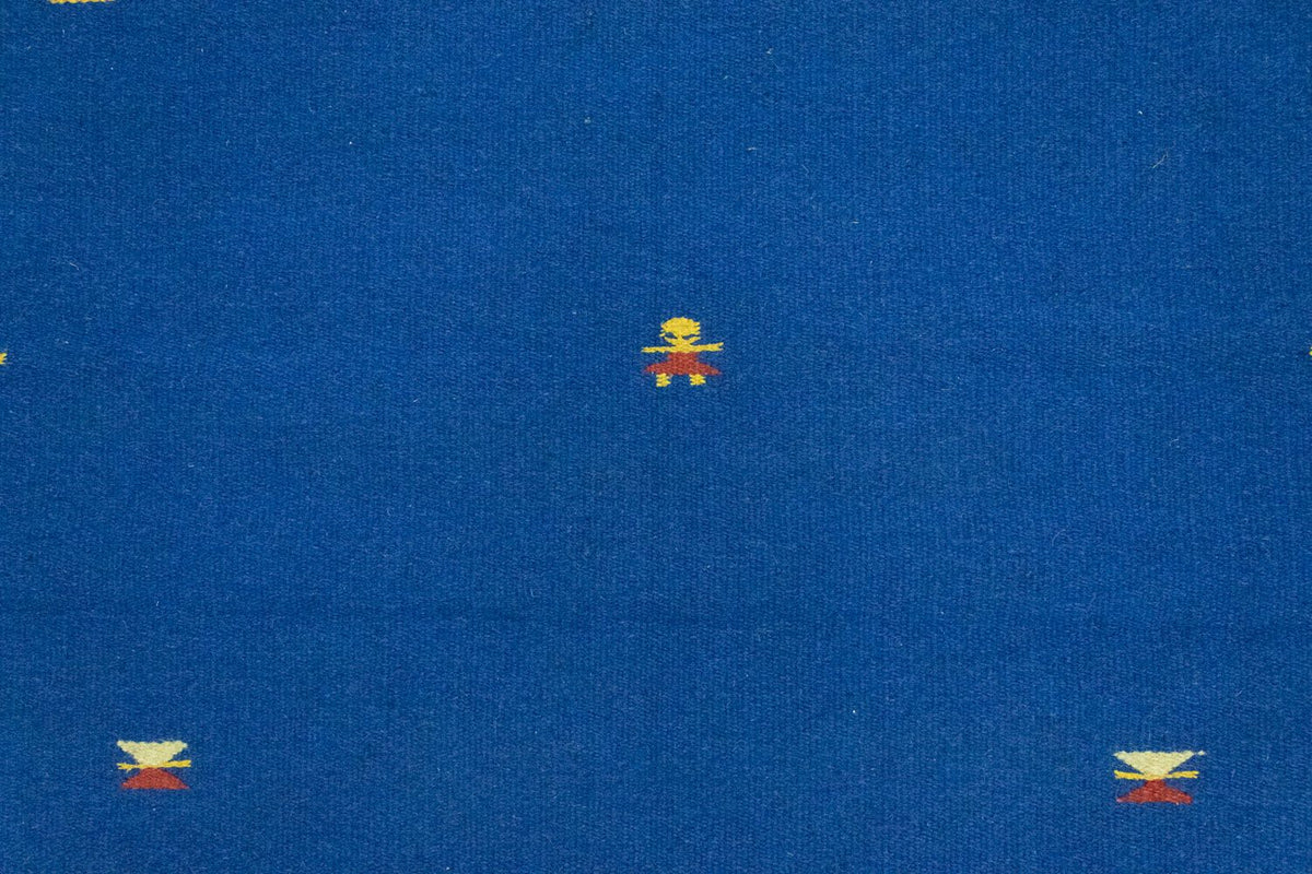 Kelim matta - trendig - 180 x 120 cm - blå