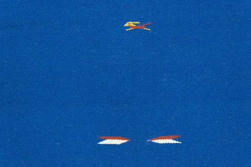 Kelim matta - trendig - 180 x 120 cm - blå