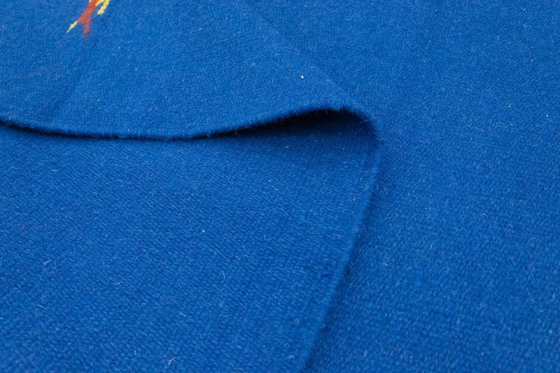 Kelim matta - trendig - 180 x 120 cm - blå