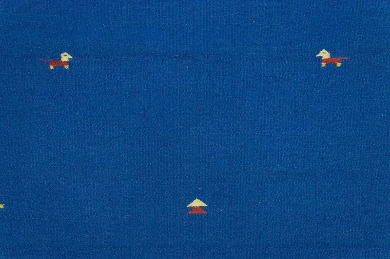 Kelim matta - trendig - 180 x 120 cm - blå