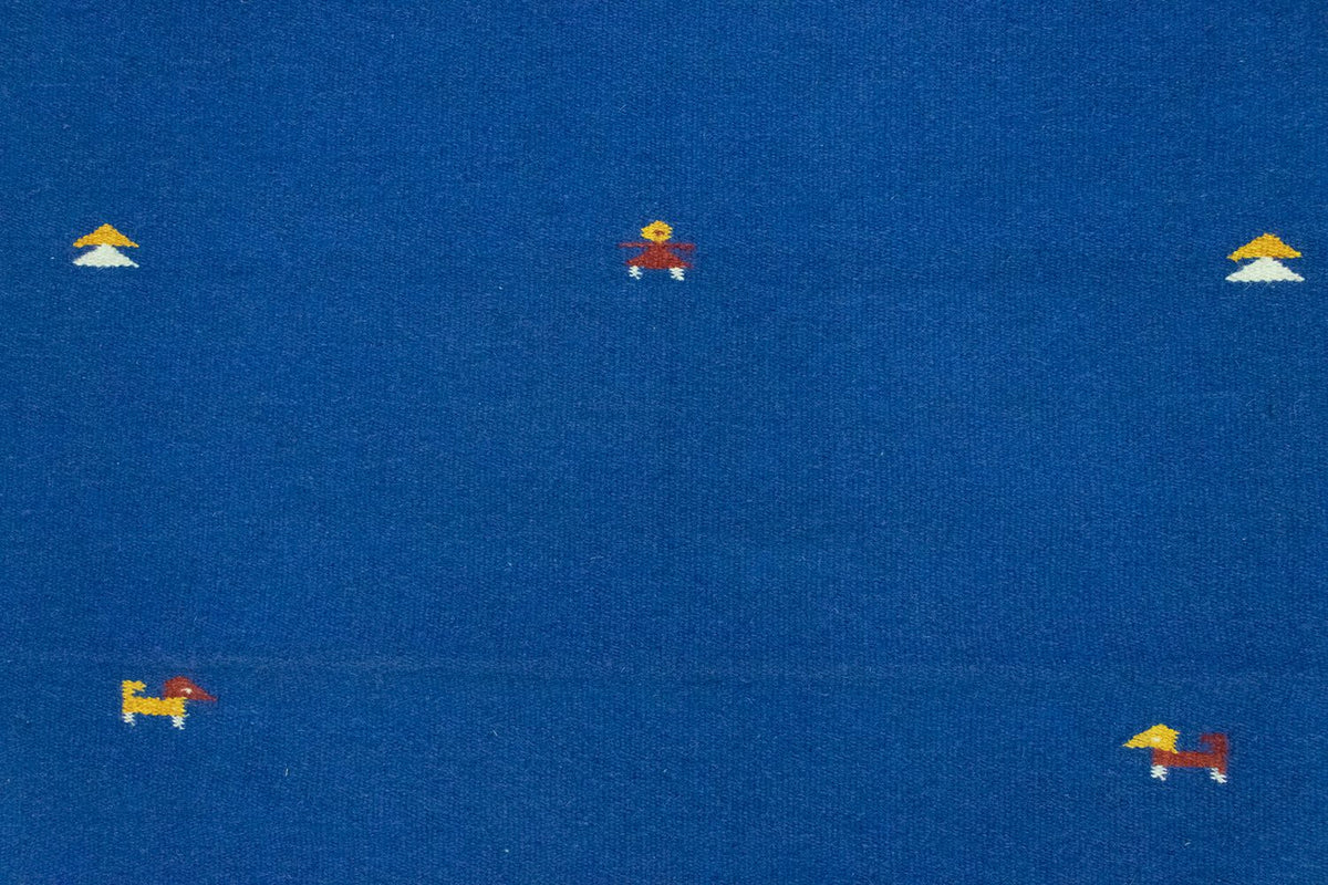 Kelim matta - trendig - 180 x 120 cm - blå