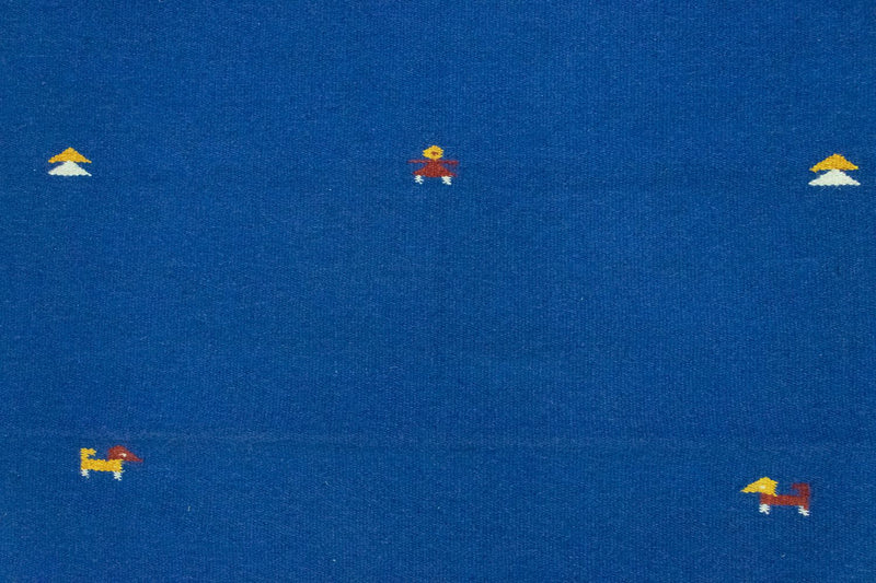 Kelim matta - trendig - 180 x 120 cm - blå