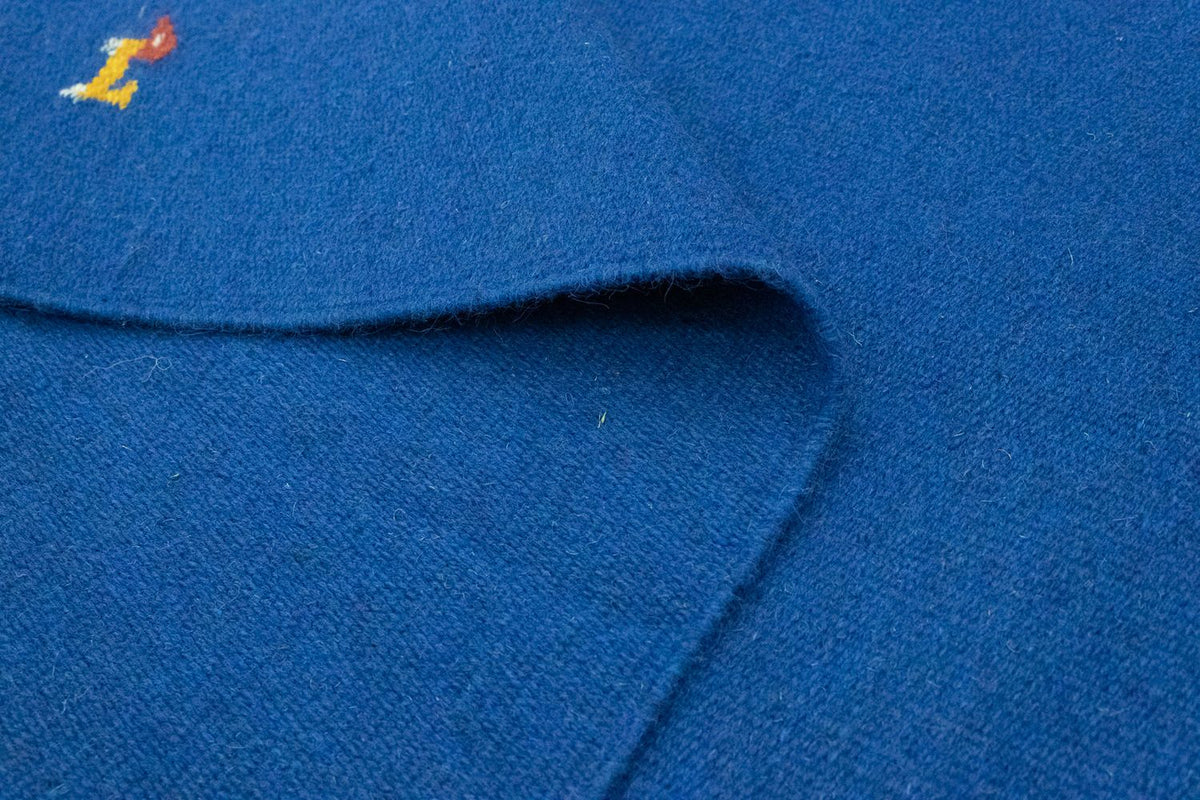 Kelim matta - trendig - 180 x 120 cm - blå