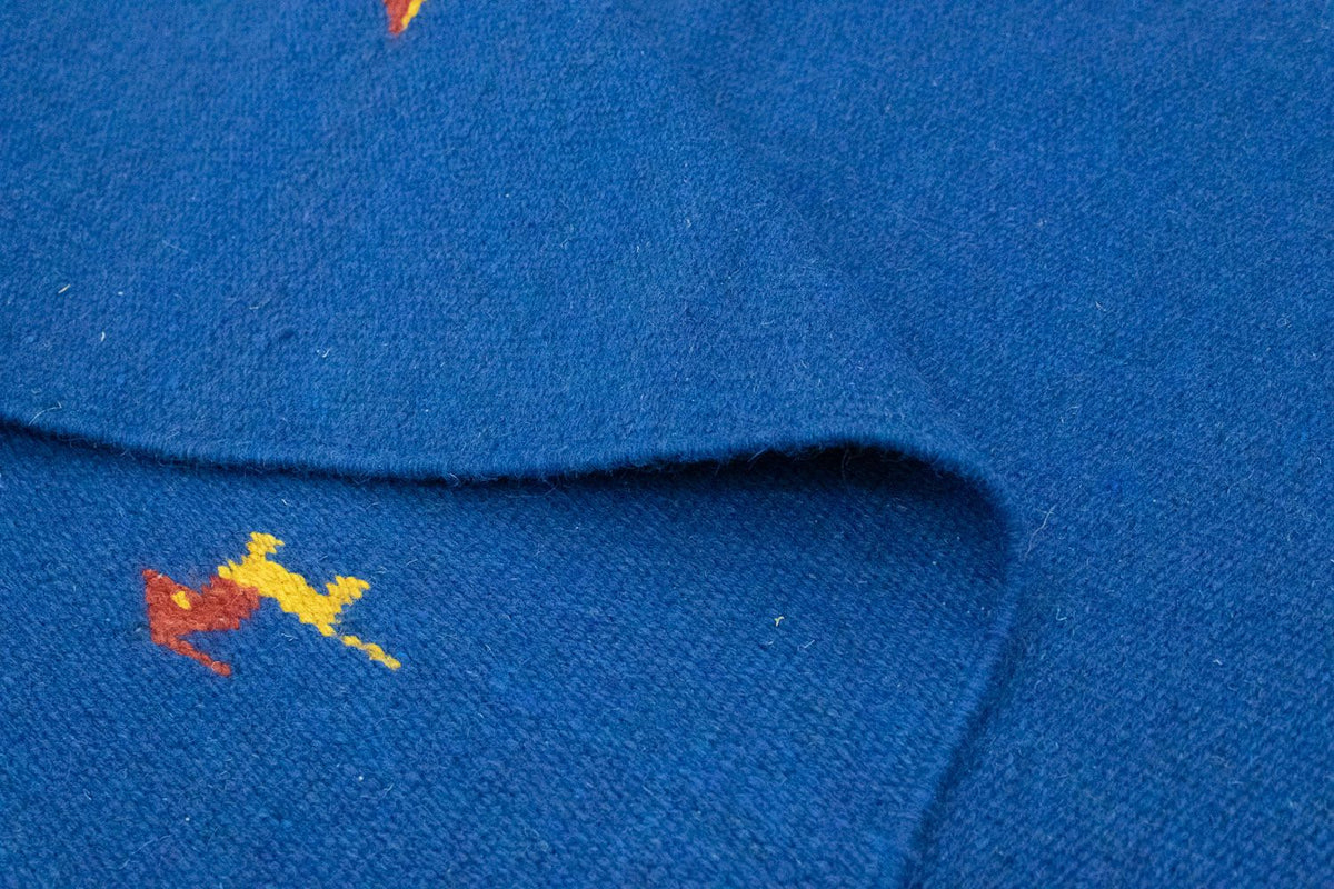 Kelim matta - trendig - 180 x 120 cm - blå