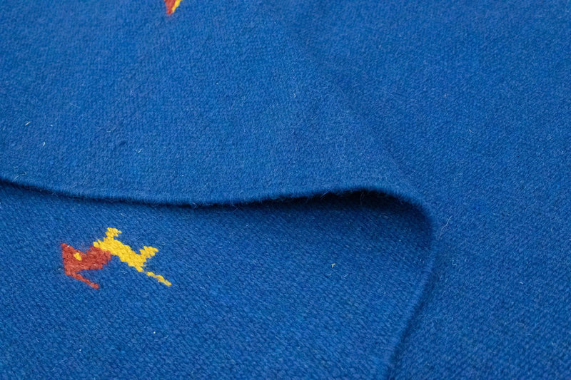 Kelim matta - trendig - 180 x 120 cm - blå