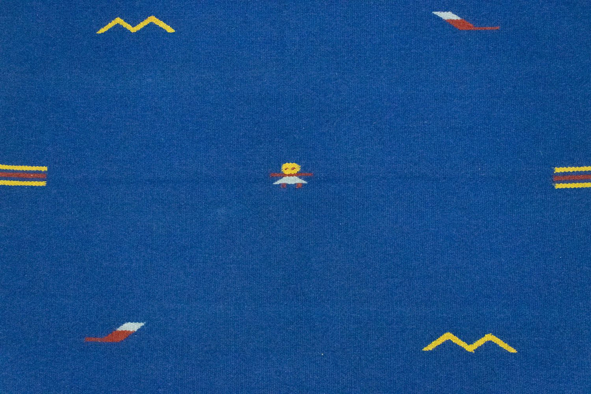 Kelim matta - trendig - 180 x 120 cm - blå