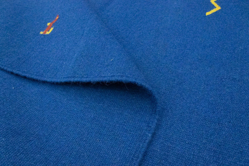 Kelim matta - trendig - 180 x 120 cm - blå