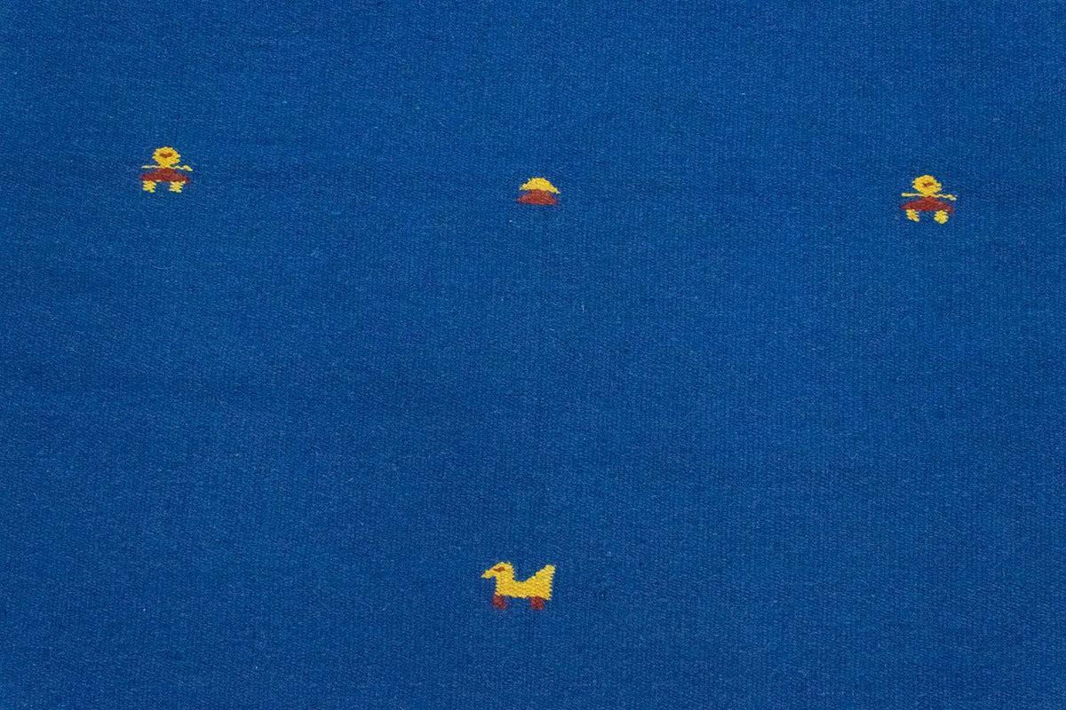 Kelim matta - trendig - 180 x 120 cm - blå