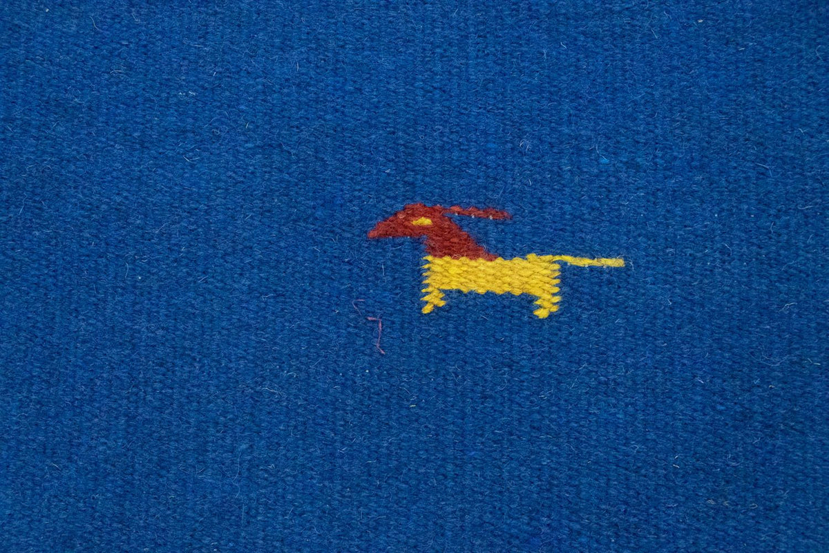 Kelim matta - trendig - 180 x 120 cm - blå