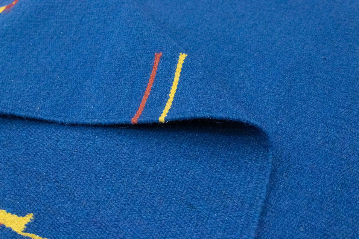 Kelim matta - trendig - 180 x 120 cm - blå