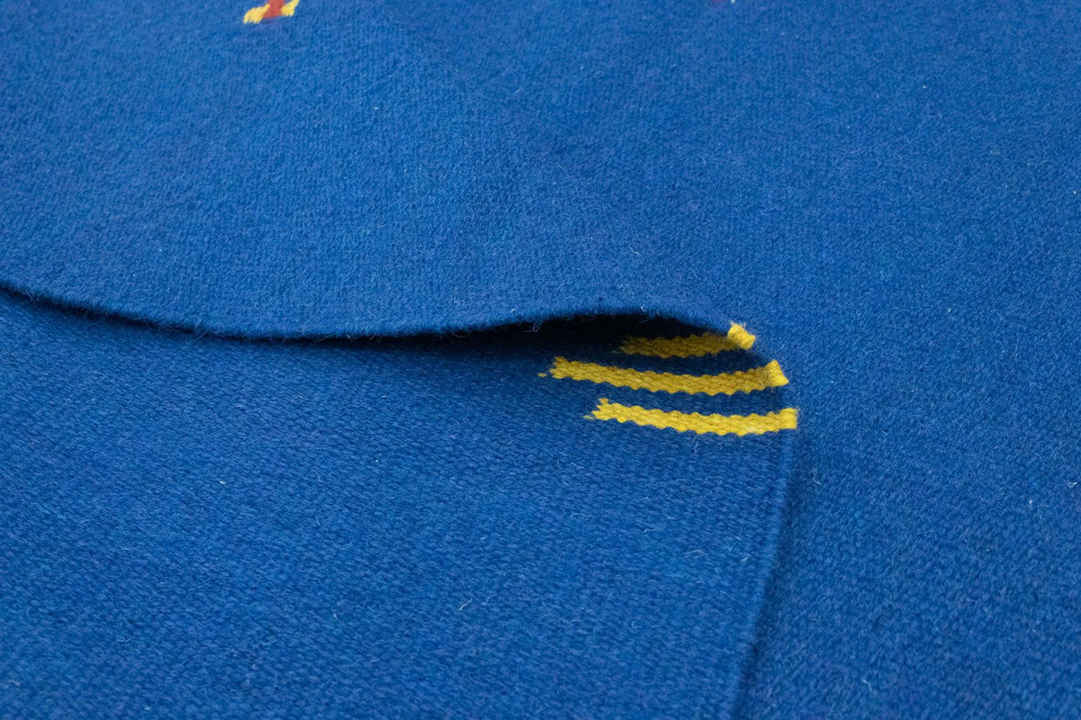 Kelim matta - trendig - 180 x 120 cm - blå