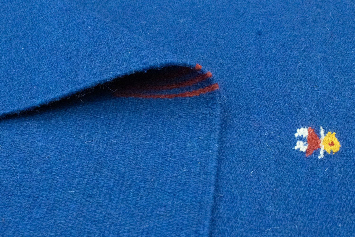 Kelim matta - trendig - 180 x 120 cm - blå