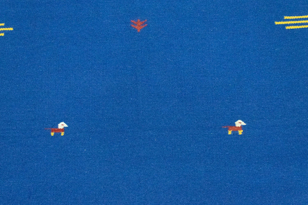 Kelim matta - trendig - 180 x 120 cm - blå