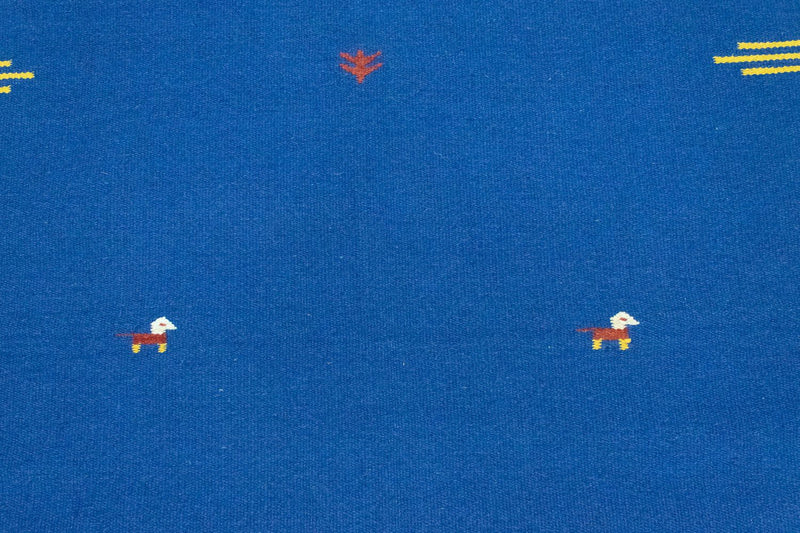 Kelim matta - trendig - 180 x 120 cm - blå