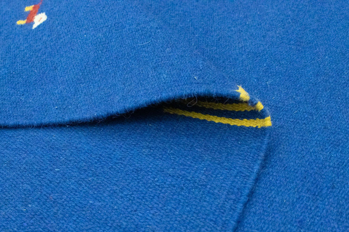 Kelim matta - trendig - 180 x 120 cm - blå