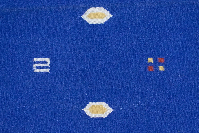 Kelim matta - trendig - 180 x 120 cm - blå