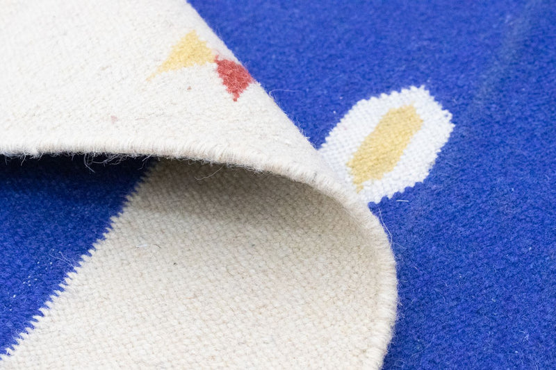 Kelim matta - trendig - 180 x 120 cm - blå