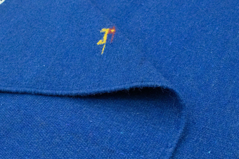 Kelim matta - trendig - 180 x 120 cm - blå